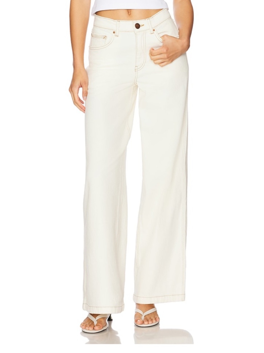 Bay Wide Leg Jean in ecru  - NWOT